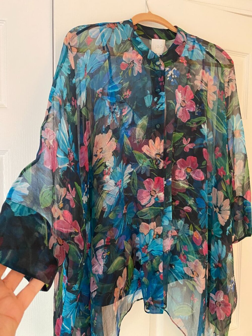 Johnny Was Jade NWT Silk Katia Blouse - Picture 4 of 4